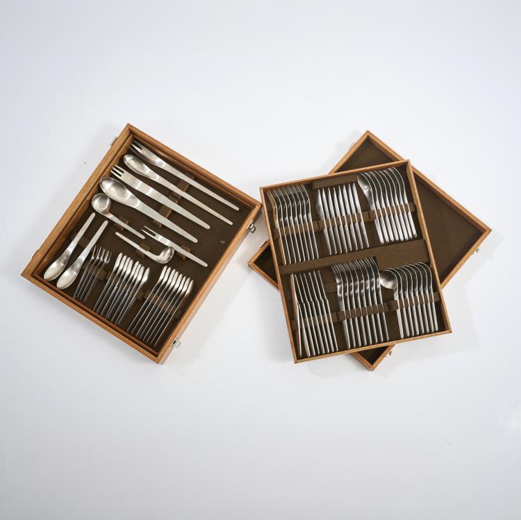 Hauptbild zu Objekt, 77-teiliges Besteck 'AJ', 1957, Arne Jacobsen, Michelsen, A., Kopenhagen / Copenhagen, 177A 94