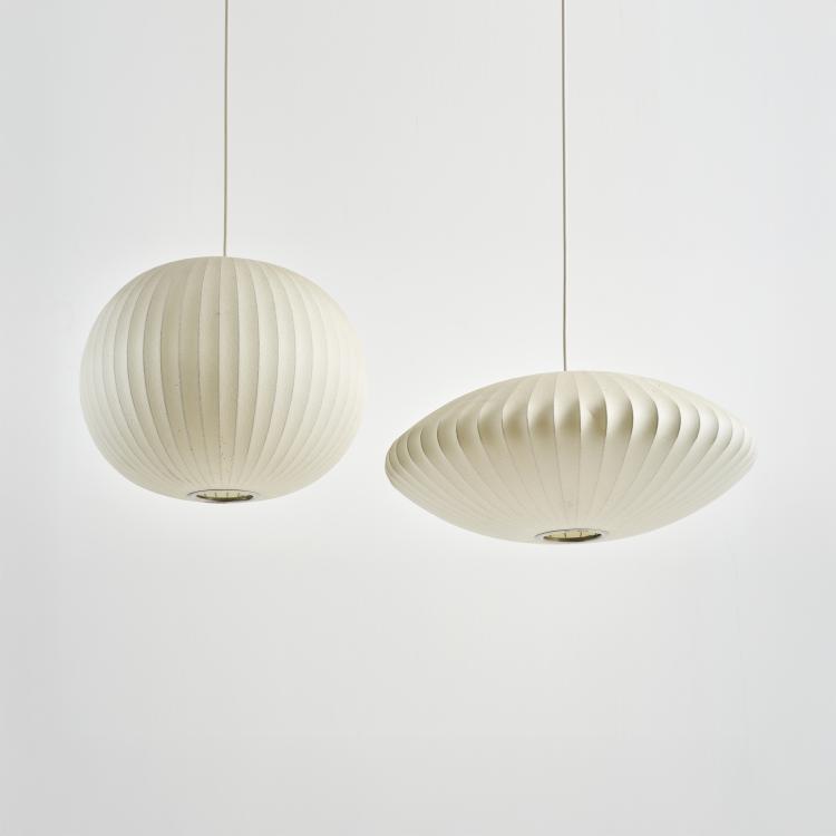 Hauptbild zu Objekt, Zwei Deckenleuchten 'Bubble Lamp', 1952 (Entwurf), George Nelson, Modernica, Los Angeles, 177A 173