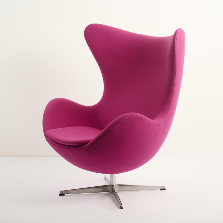 Hauptbild zu Objekt, Sessel 'Egg chair', 1957 (Entwurf), Arne Jacobsen, Hansen, Fritz, V&auml;ssinger&oslash;d, 177A 197