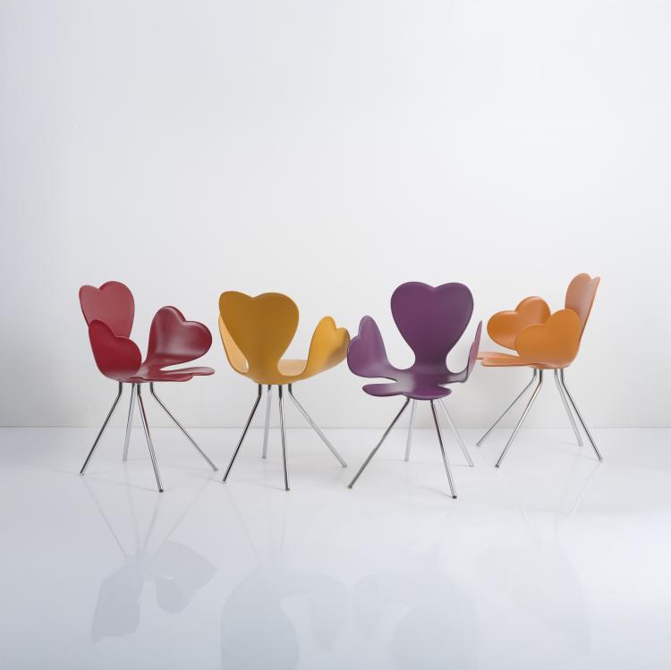 Bild 1 zu Objekt, Vier Armlehnst&uuml;hle 'Fortuna', 1996, Leonardo Volpi, Edra Mazzei, Maila, 177A 464