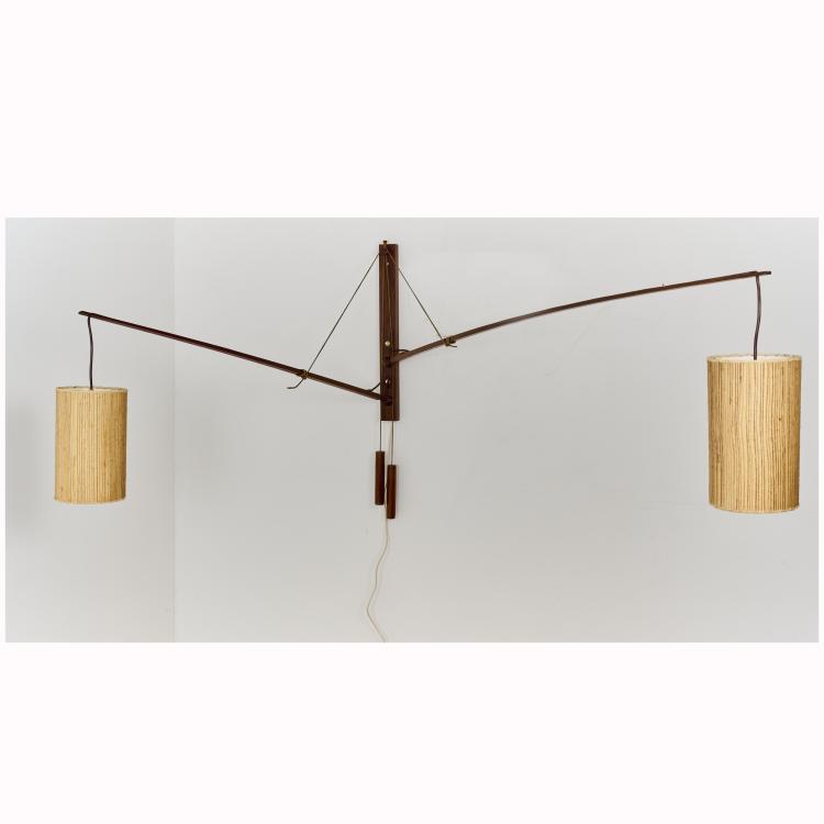 Bild 1 zu Objekt, Gegengewicht Doppelarm Wandleuchte, um 1958, Rupprecht Skrip,Ruprecht Skrip, Skrip Leuchten, Deutschland / Germany, 177A 200