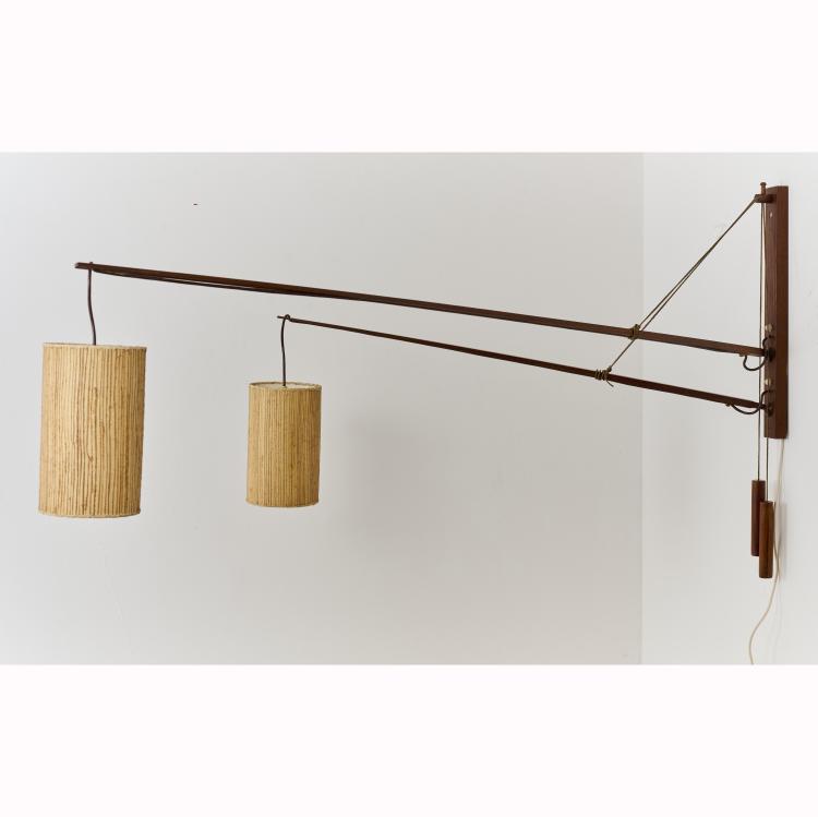 Bild 4 zu Objekt, Gegengewicht Doppelarm Wandleuchte, um 1958, Rupprecht Skrip,Ruprecht Skrip, Skrip Leuchten, Deutschland / Germany, 177A 200