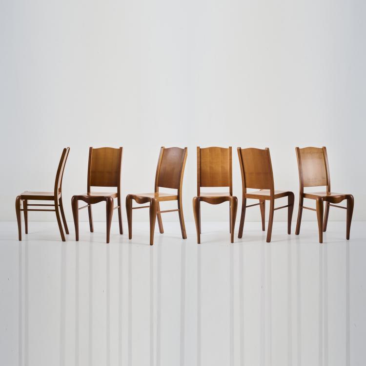Hauptbild zu Objekt, Two 'Placide of Wood' chairs, 1989, Philippe Starck, Driade, Corsico, 177A 147