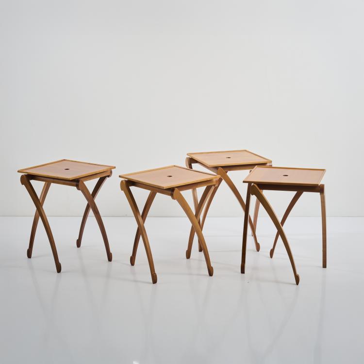 Hauptbild zu Objekt, Four Stacking Tables 'Gacela', 1991, Oscar Tusquets Blanca, Driade Aleph, Corsico, 177A 449