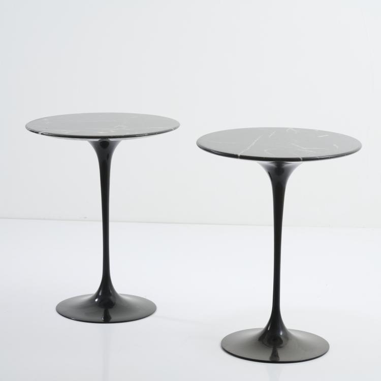 Hauptbild zu Objekt, Zwei Beistelltische 'Tulip' - '160 MC', 1957, Eero Saarinen, Knoll International, New York, 177A 196