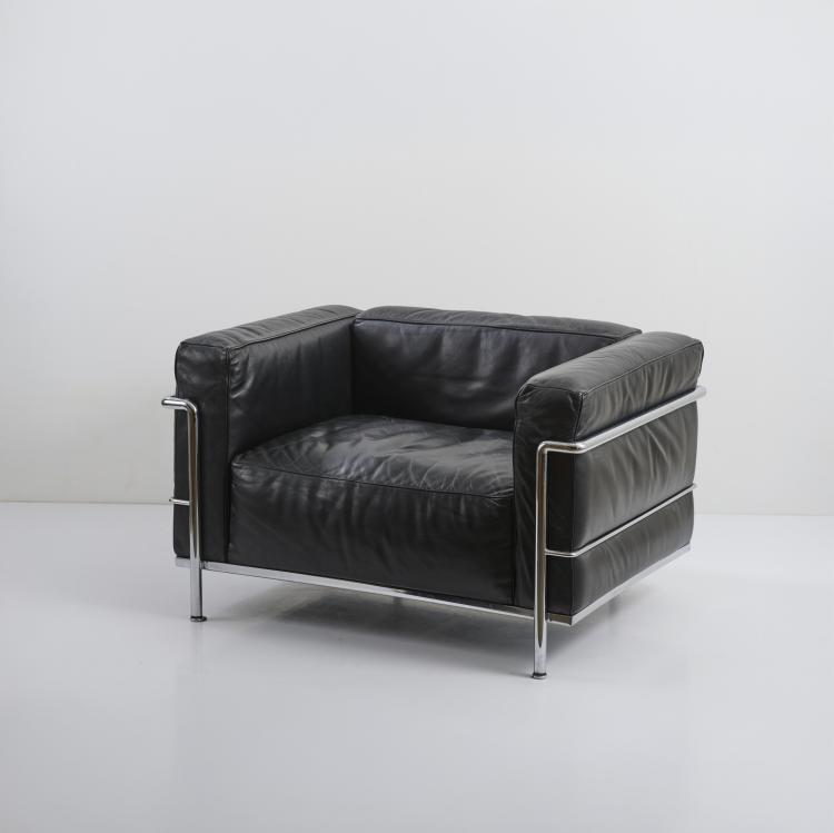 Hauptbild zu Objekt, Armchair 'LC 3', 1928 (design), Pierre Jeanneret,Charlotte Perriand,Le Corbusier Charles-&Eacute;douard Jeanneret-Gris, Cassina, Mailand / Milan, 177A 22