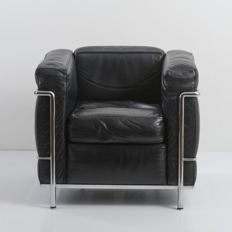 Hauptbild zu Objekt, 'LC 2' easy chair, 1928 (design), Pierre Jeanneret,Charlotte Perriand,Le Corbusier Charles-&Eacute;douard Jeanneret-Gris, Cassina, Mailand / Milan, 177A 27