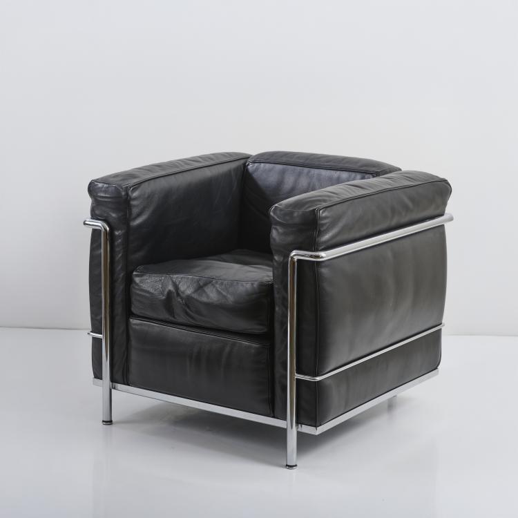 Bild 1 zu Objekt, 'LC 2' easy chair, 1928 (design), Pierre Jeanneret,Charlotte Perriand,Le Corbusier Charles-&Eacute;douard Jeanneret-Gris, Cassina, Mailand / Milan, 177A 27