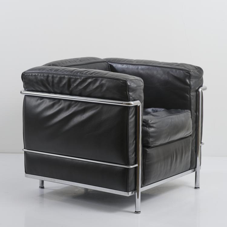 Bild 2 zu Objekt, 'LC 2' easy chair, 1928 (design), Pierre Jeanneret,Charlotte Perriand,Le Corbusier Charles-&Eacute;douard Jeanneret-Gris, Cassina, Mailand / Milan, 177A 27