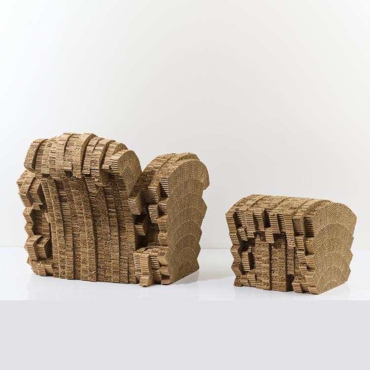 Bild 6 zu Objekt, 'Little Beaver' armchair with ottoman, 1979-82 (design), Frank O. Gehry, Vitra, Birsfelden, 177A 409