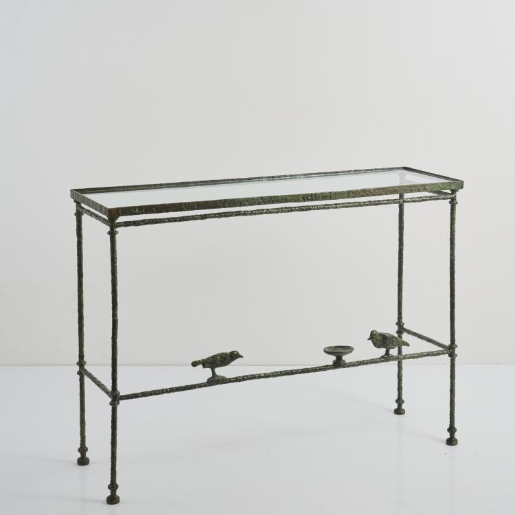 Hauptbild zu Objekt, Console table 'Les Oiseaux', 1980s, Diego Giacometti (in the style of), USA (zugeschrieben), 177A 415