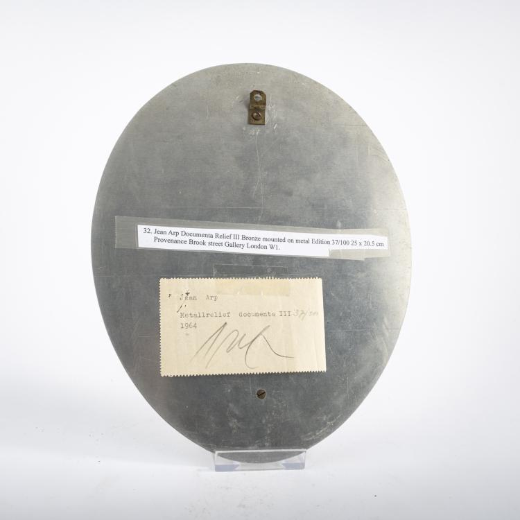 Bild 1 zu Objekt, Metallrelief 'Documenta III', 1964, Hans (Jean) Arp, Documenta Foundation, Kassel (Publ.), 177C 702