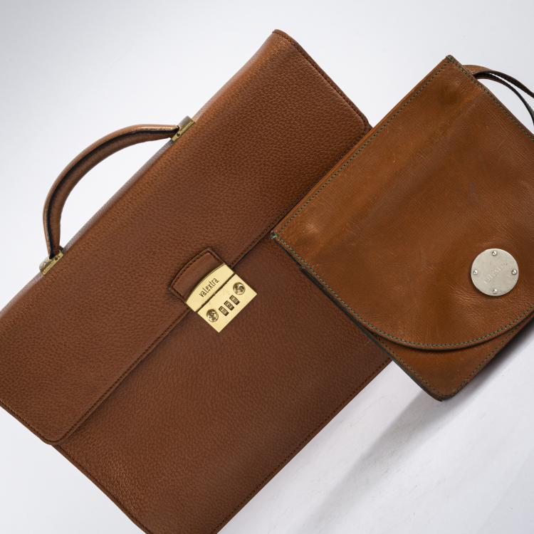 Bild 2 zu Objekt, Aktentasche 'Dial Lock Leather' und Herrenhandtasche, 1970/80er Jahre, Valextra, Mailand / Milan, 177A 129