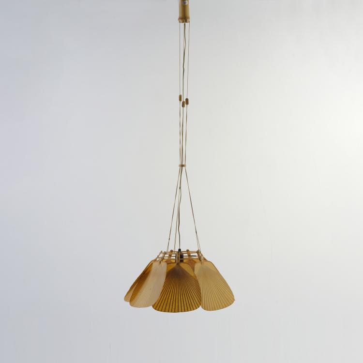 Hauptbild zu Objekt, Ceiling light 'Shichi' from the 'Uchiwa' series, 1973, Ingo Maurer, Design M, Maurer, Ingo, M&uuml;nchen / Munich, 177A 366