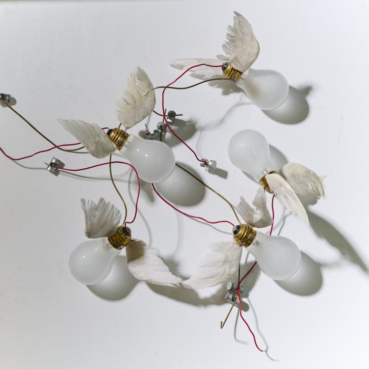 Hauptbild zu Objekt, 'Lucellino' ceiling light / staircase light, 1992 (design), Ingo Maurer, Design M, Maurer, Ingo, M&uuml;nchen / Munich, 177A 365