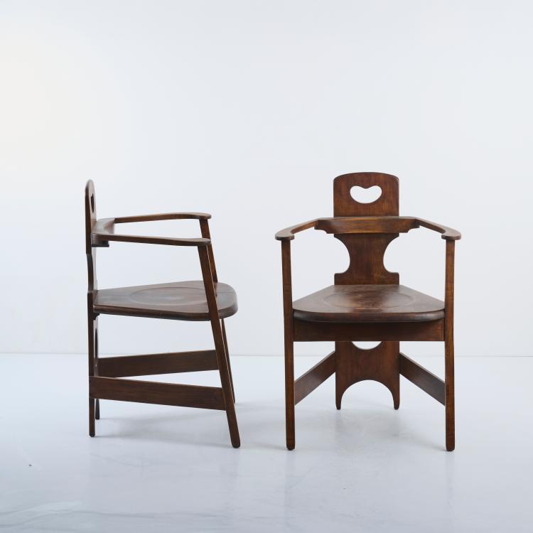 Bild 1 zu Objekt, Zwei Armlehnst&uuml;hle, um 1900, Richard Riemerschmid, Fleischauer's S&ouml;hne, N&uuml;rnberg, 178A 411