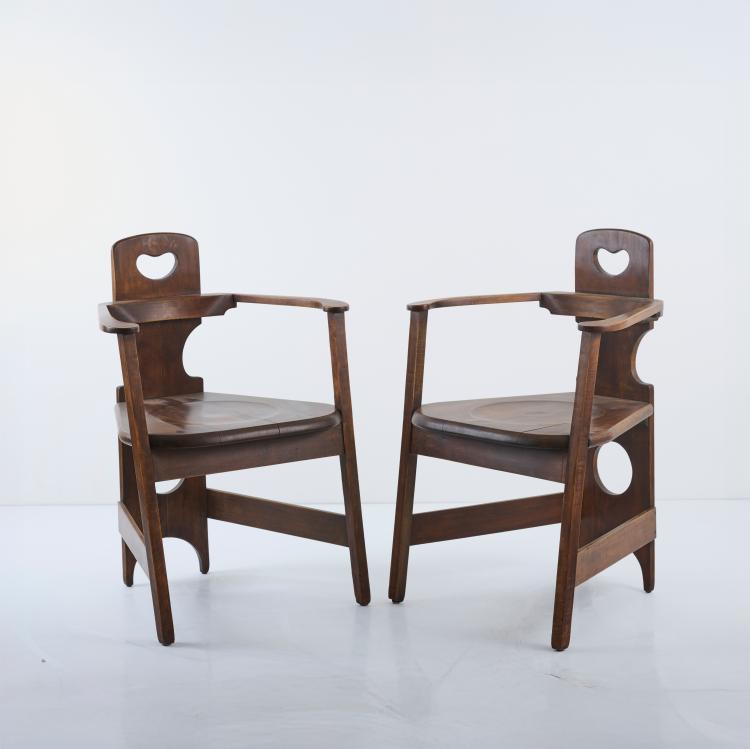 Bild 2 zu Objekt, Zwei Armlehnst&uuml;hle, um 1900, Richard Riemerschmid, Fleischauer's S&ouml;hne, N&uuml;rnberg, 178A 411