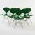 6 'Wire Chair - DKR-2' chairs, Eiffel Tower base 'Bikini' upholstery, c. 1951