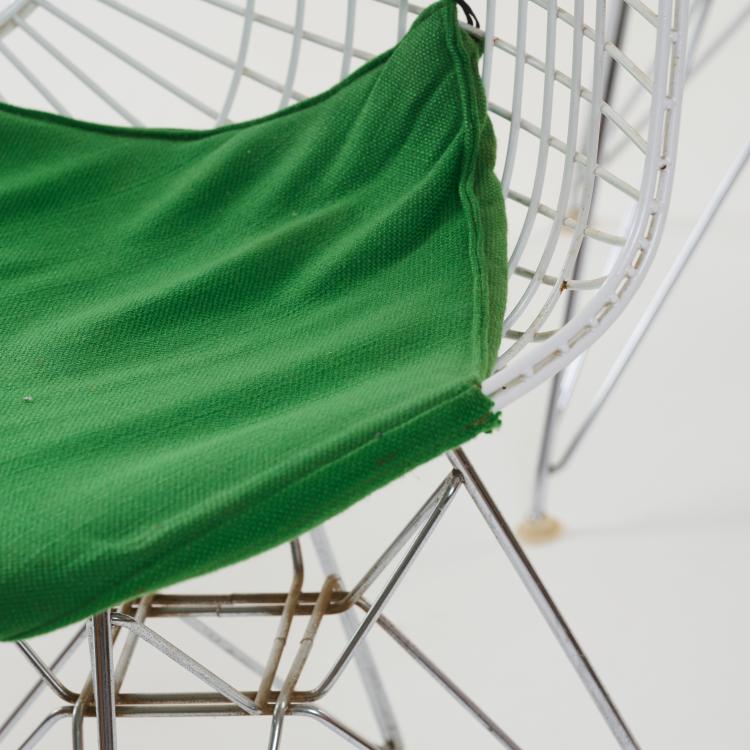 Bild 5 zu Objekt, 6 'Wire Chair - DKR-2' chairs, Eiffel Tower base 'Bikini' upholstery, c. 1951, Charles & Ray Eames, Vitra, Birsfelden; Miller, Herman, Zeeland, 178B 664