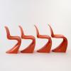 Vier 'Panton chairs', 1962/67