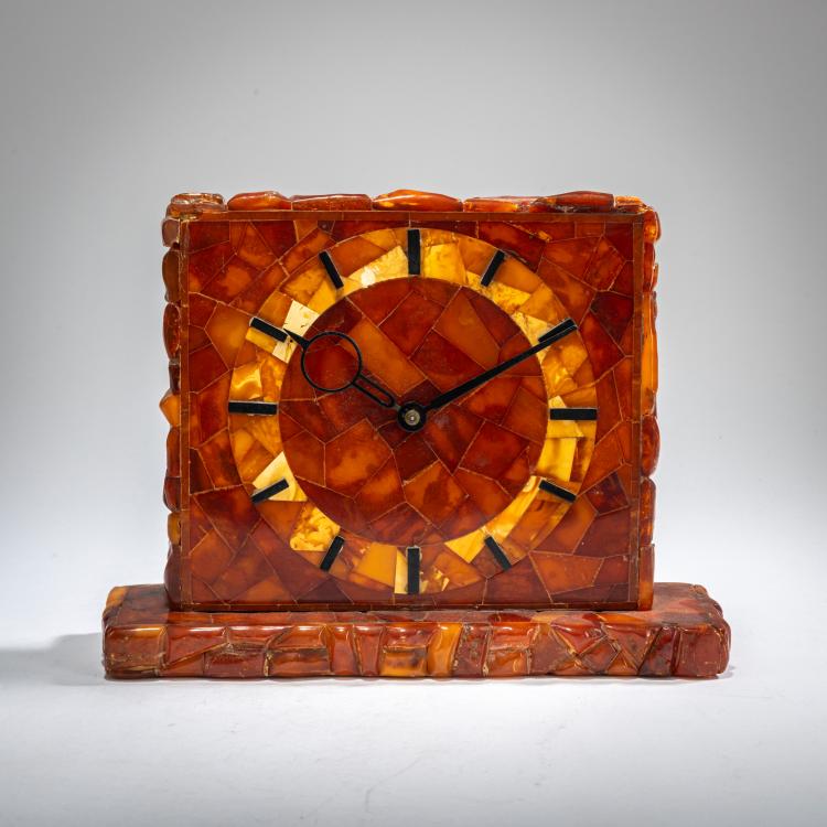 Hauptbild zu Objekt, Bernstein-Kaminuhr, 1930er Jahre, K&ouml;nigsberg / Kaliningrad, 178A 412