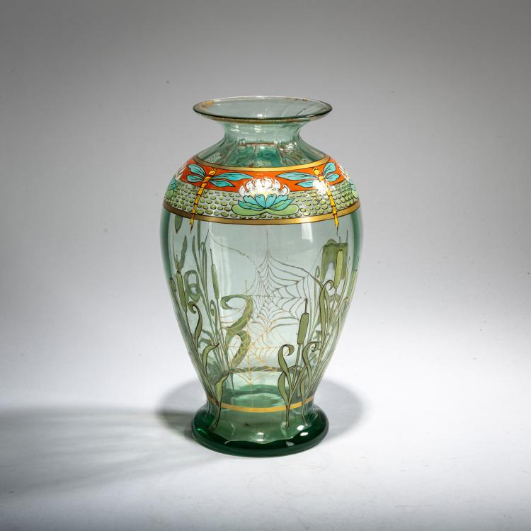 Bild 1 zu Objekt, Vase 'Libellen', um 1900, Fritz Heckert, Heckert, Fritz, Petersdorf, 178A 213