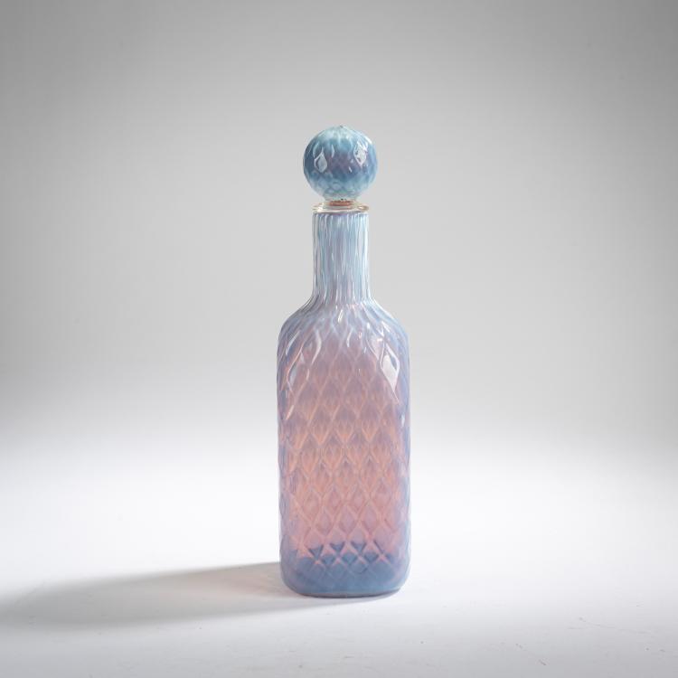 Hauptbild zu Objekt, Flasche mit Stopfen 'A griglia', 1961, Seguso, Archimede, Murano, 177B 608