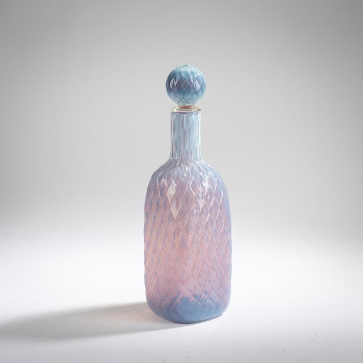 Bild 1 zu Objekt, Flasche mit Stopfen 'A griglia', 1961, Seguso, Archimede, Murano, 177B 608
