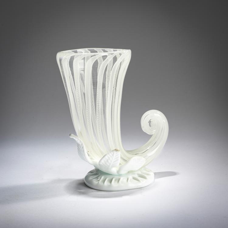 Hauptbild zu Objekt, Vase 'Cornucopia', c. 1948/49, Fulvio Bianconi, Venini & C., Murano, 177B 546