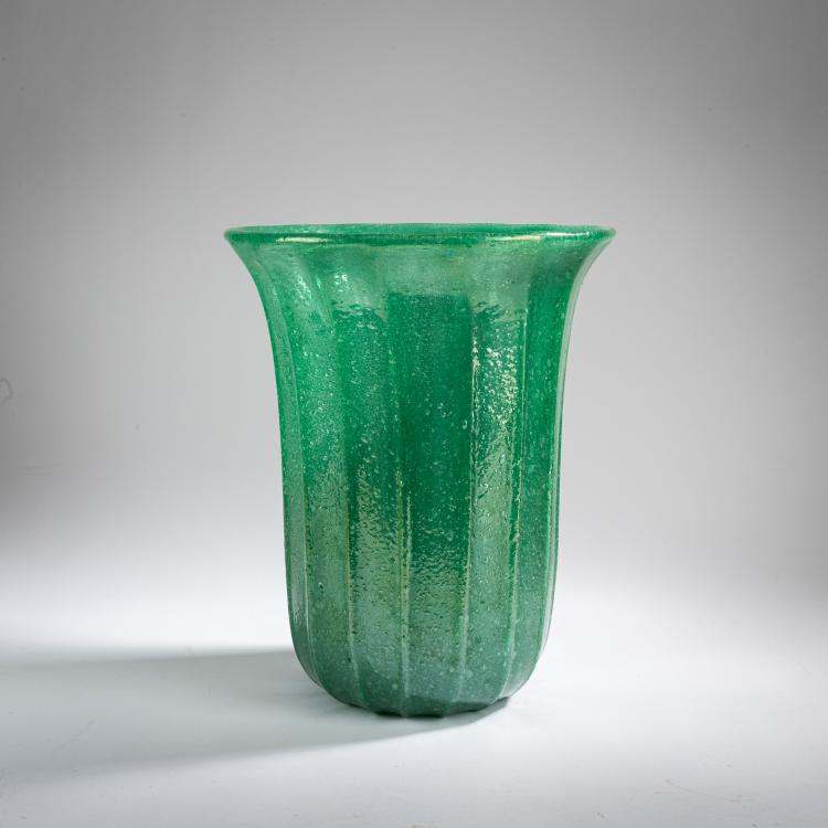 Hauptbild zu Objekt, Vase 'Pulegoso', um 1935, Flavio Poli, Barovier Seguso & Ferro, Murano, 177B 506