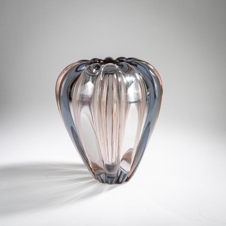 Hauptbild zu Objekt, Vase 'A coste', um 1955, Flavio Poli, Seguso Vetri d'Arte, Murano, 177B 596