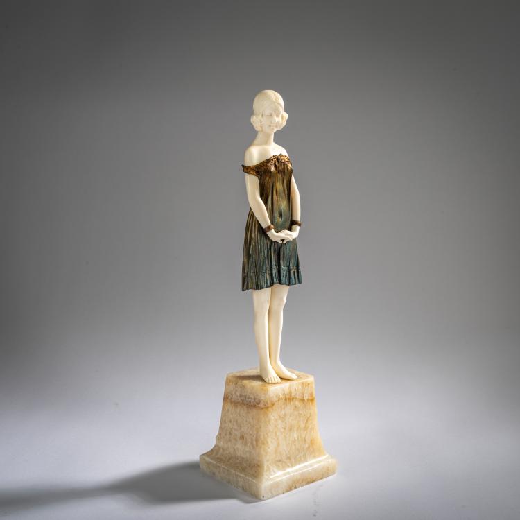Hauptbild zu Objekt, Chryselephantinfigur 'Innocence', um 1922, Dem&egrave;tre H. Chiparus, 178A 224