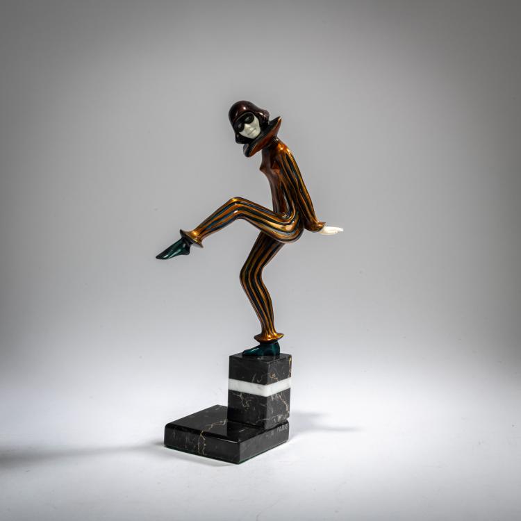 Hauptbild zu Objekt, Chryselephantinfigur 'Maskierte T&auml;nzerin', um 1928, Roland Paris, 178A 242