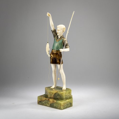 Chryselephantine figure 'Fishing Boy', c. 1930