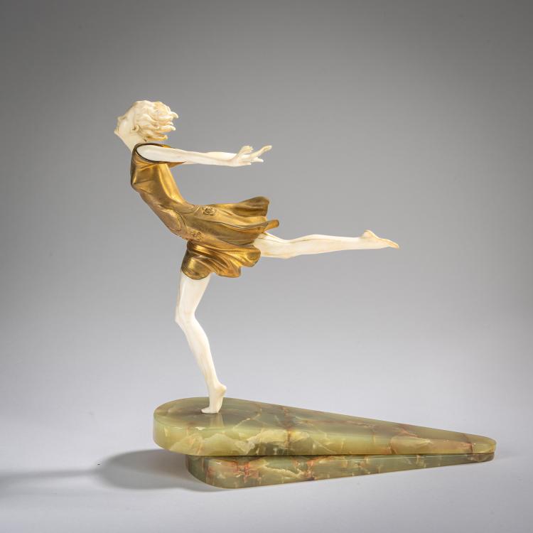 Bild 1 zu Objekt, Chryselephantine figure 'Breasting the Tape', c. 1930, Ferdinand Preiss, 178A 270