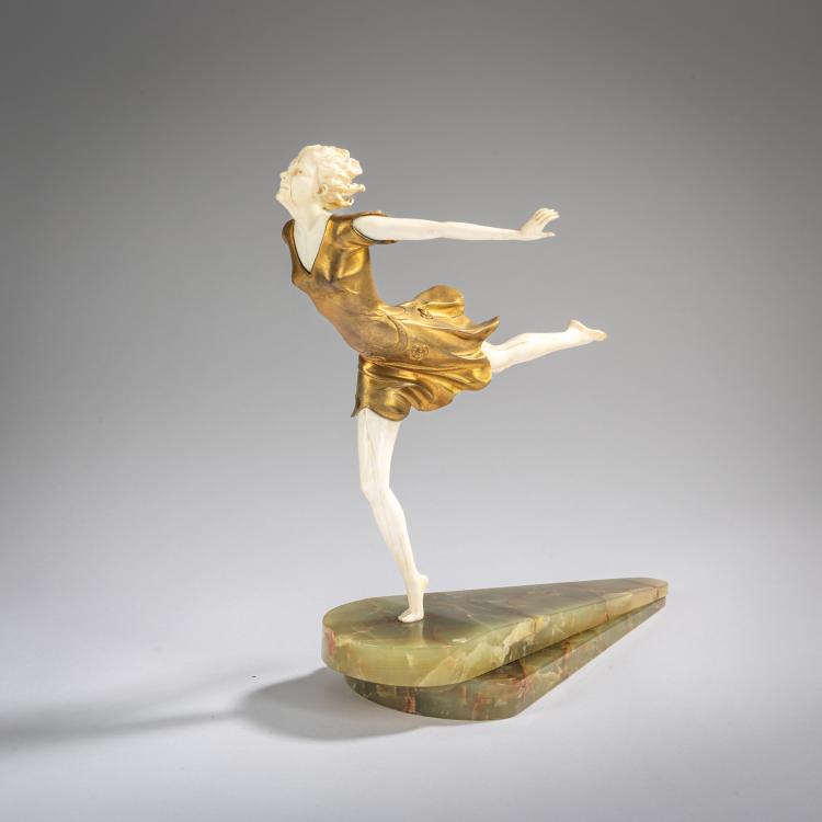 Bild 2 zu Objekt, Chryselephantine figure 'Breasting the Tape', c. 1930, Ferdinand Preiss, 178A 270
