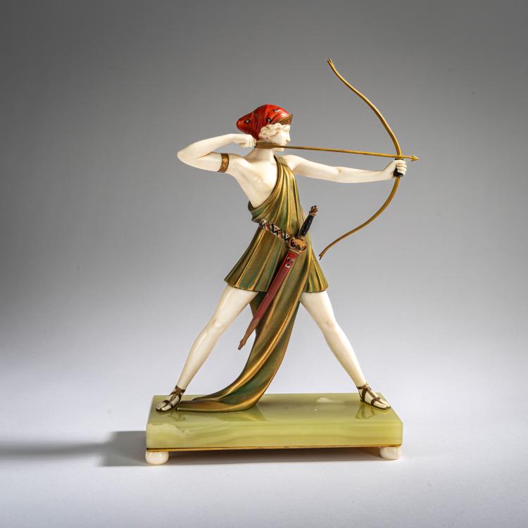 Hauptbild zu Objekt, Chryselephantine figure 'Diana', c. 1928, Ferdinand Preiss, 178A 266