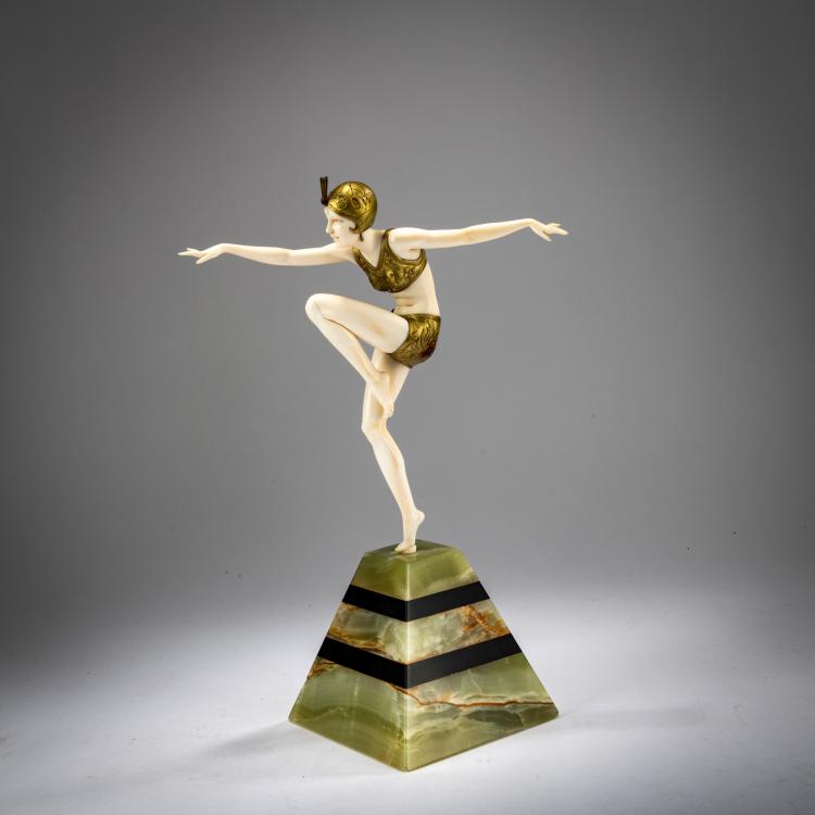 Bild 3 zu Objekt, Chryselephantinfigur 'Con Brio', um 1925, Ferdinand Preiss, 178A 265