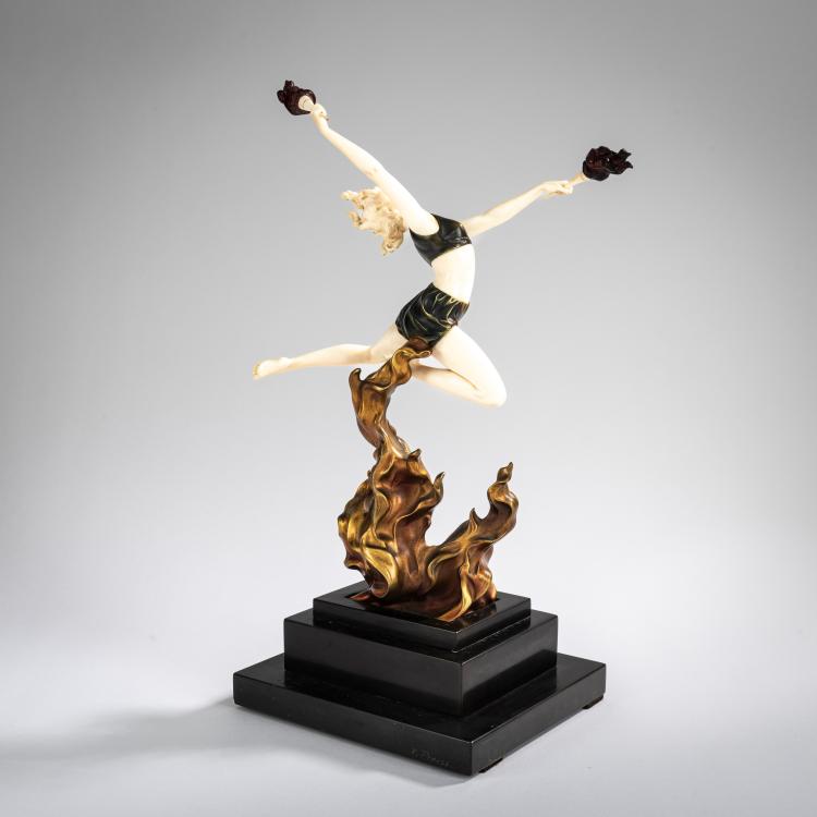 Bild 2 zu Objekt, Chryselephantinfigur 'Flamment&auml;nzerin', um 1928, Ferdinand Preiss, 178A 267