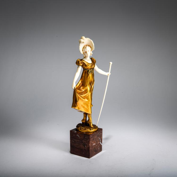 Bild 1 zu Objekt, Chryselephantinfigur 'Elegante', um 1922, Ferdinand Preiss, 178A 258