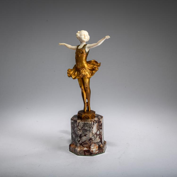 Bild 1 zu Objekt, Chryselephantinfigur 'Ballerina', um 1920, Ferdinand Preiss, Preiss & Kassler, Berlin, 178A 256