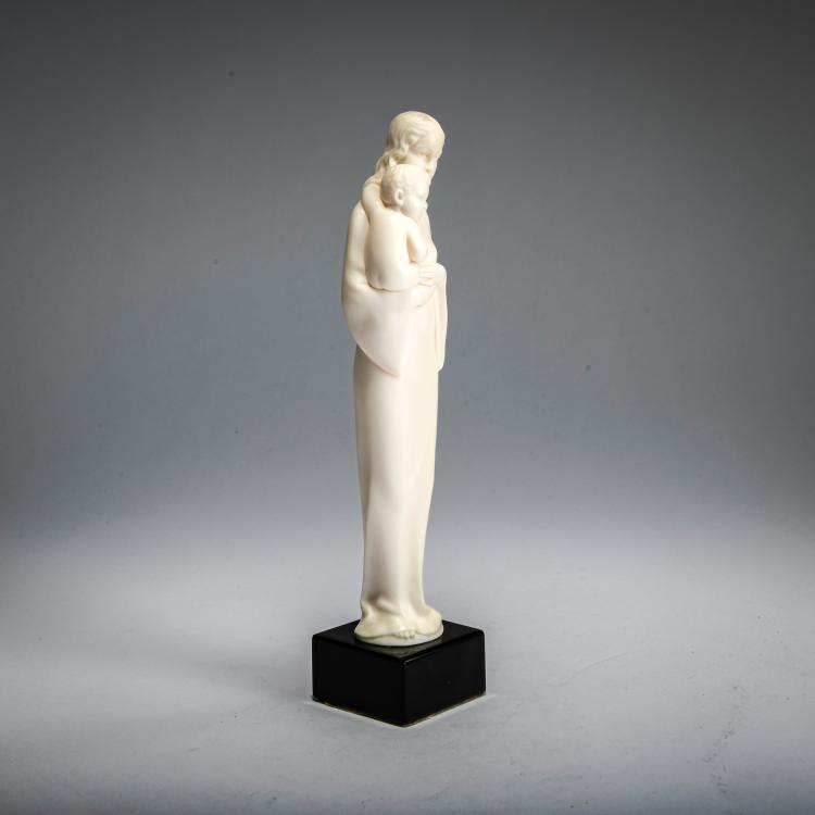 Bild 1 zu Objekt, Elfenbeinfigur 'Mutter und Kind', um 1930, Ferdinand Preiss, 178A 271