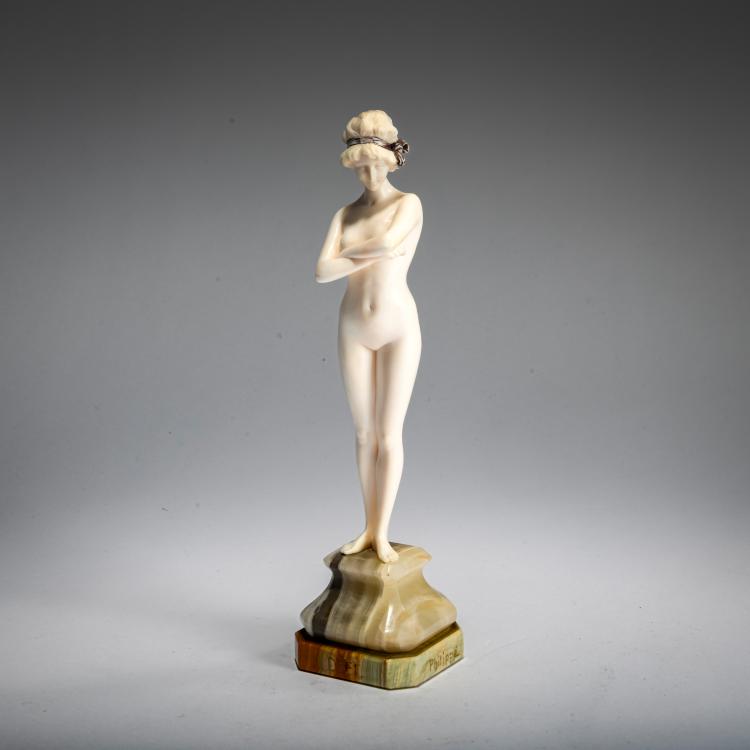 Hauptbild zu Objekt, Elfenbeinfigur 'Defi', um 1920, Paul Philippe, 178A 244