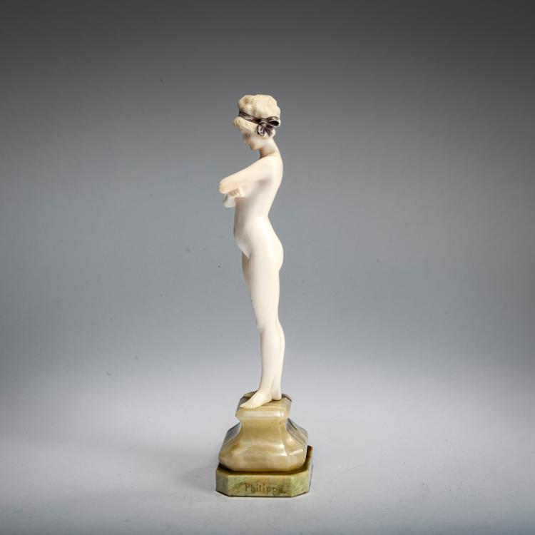 Bild 1 zu Objekt, Elfenbeinfigur 'Defi', um 1920, Paul Philippe, 178A 244