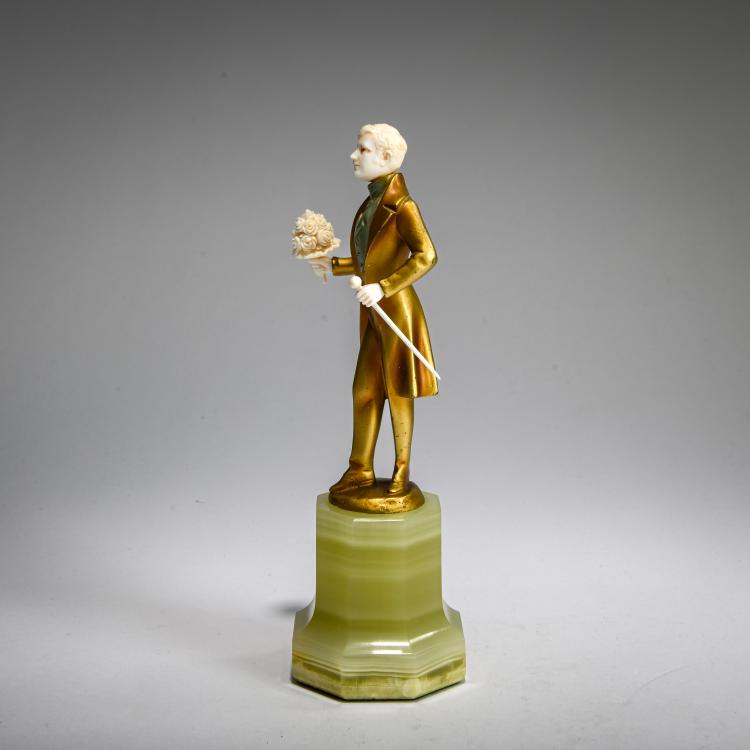 Bild 1 zu Objekt, Chryselephantinfigur 'Victorianischer Herr', um 1922, Ferdinand Preiss, 178A 260