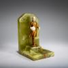 Buchstütze mit Chryselephantinfigur 'Biedermeierherr', um 1922