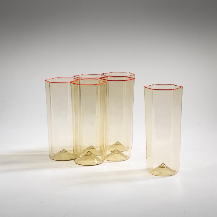 Hauptbild zu Objekt, Sechs Becher, um 1966, Venini & C., Murano, 177B 570