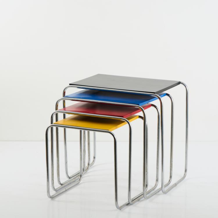 Bild 1 zu Objekt, Four 'B9' nesting tables, 1925/26, Marcel Breuer, Thonet, Paris, 177A 31