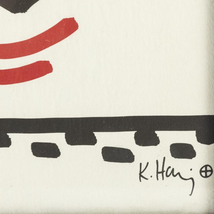 Bild 1 zu Objekt, Blatt aus der 'Bayer Suite', 1982, Keith Haring, Bayer AG (Publ.), 177C 683