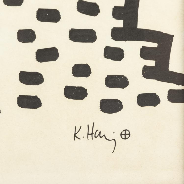 Bild 1 zu Objekt, Blatt aus der 'Bayer Suite', 1982, Keith Haring, Bayer AG (Publ.), 177C 684